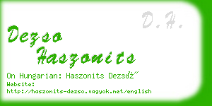 dezso haszonits business card